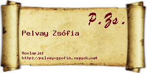 Pelvay Zsófia névjegykártya